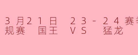 3月21日 23-24赛季NBA常规赛 国王 VS 猛龙
